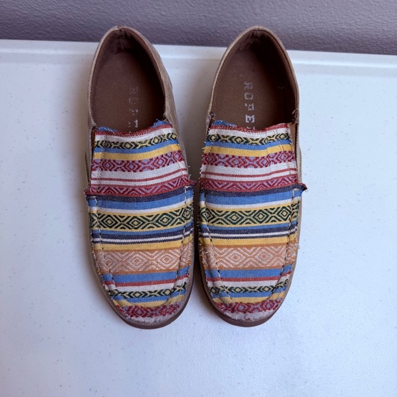 Roper Womens Shoes Size 8 Loafers Johnnie Style Driving Aztec - Picture 9 of 9